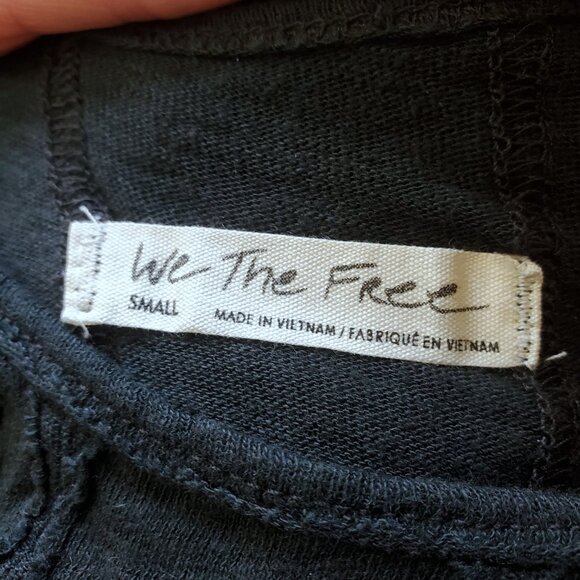 Free People We the Free Tunic Top, Black, Women's Small - Picture 7 of 9